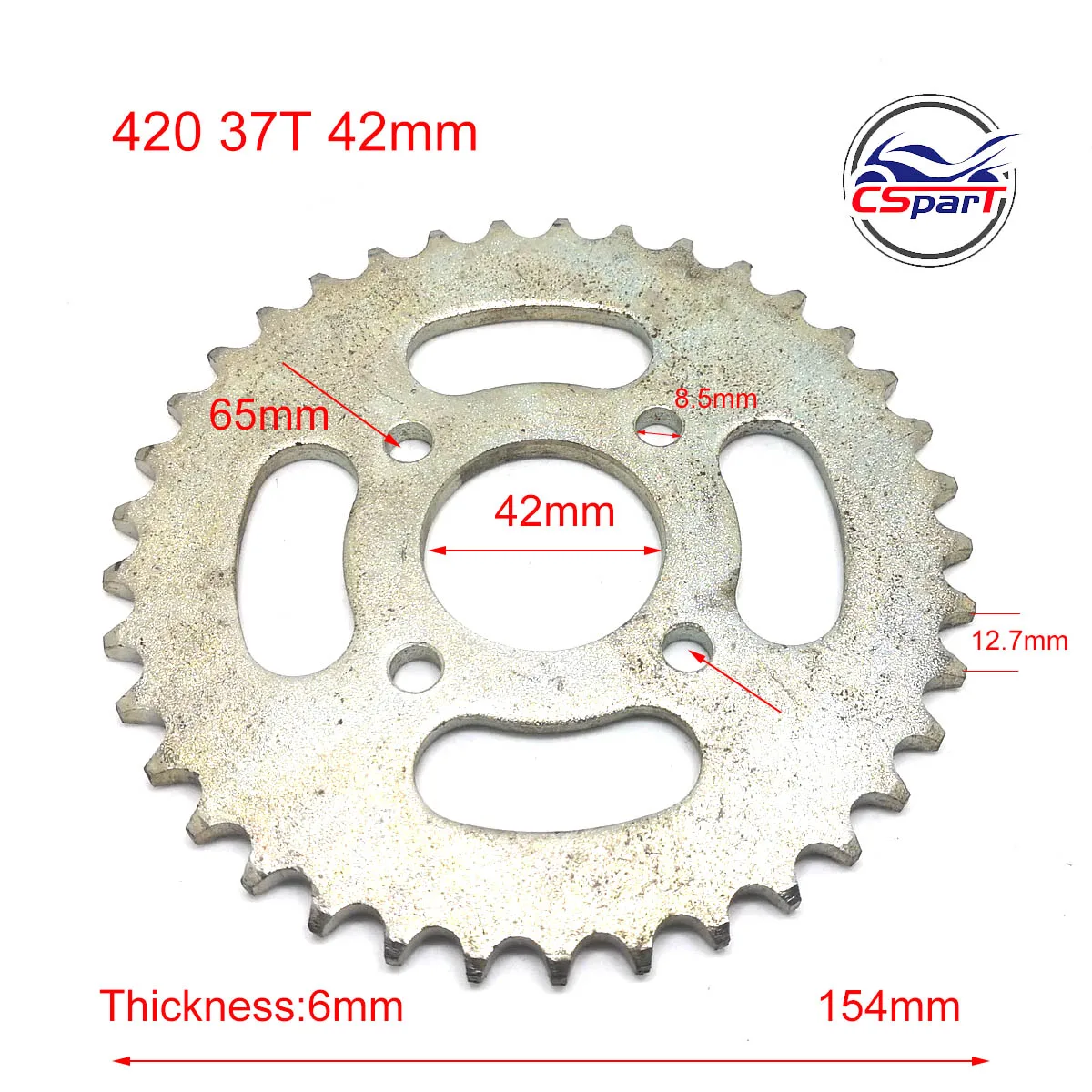 

37 Tooth 420 42mm Rear Sprocket Pit Dirt Bike Parts ATV Go Kart 50CC 70CC 90CC 110CC 125CC 150CC