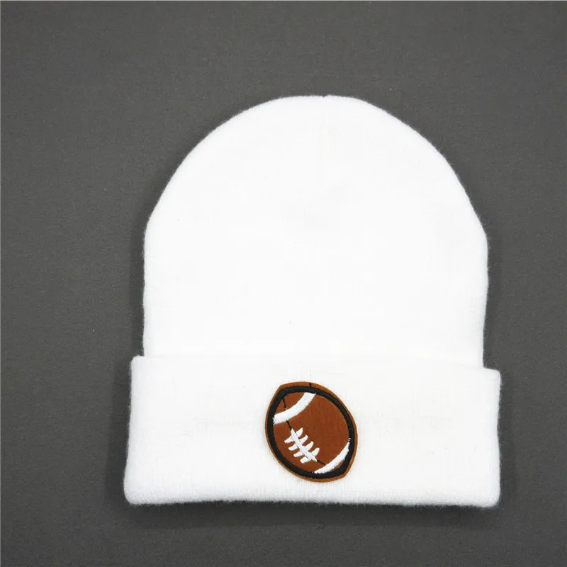 LDSLYJR American football embroidery Thicken knitted hat winter warm hat Skullies cap beanie hat for men and women 220