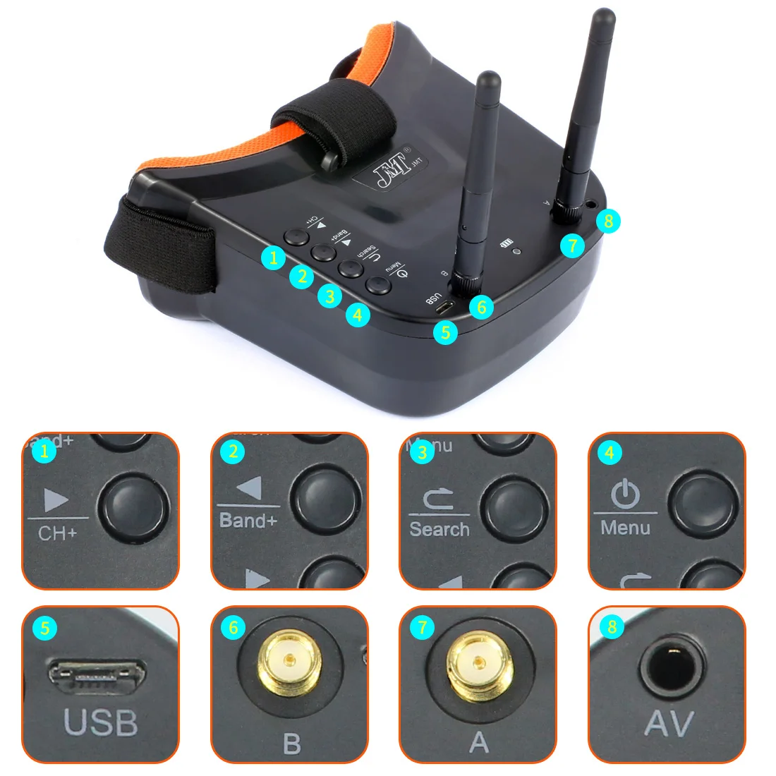 JMT F4 X1 175 مللي متر RC FPV سباق الطائرة بدون طيار 2-6S RTF مع LST-009 FPV نظارات GHF411AIO وحدة تحكم في الطيران Supra-VTX FS I6 الارسال