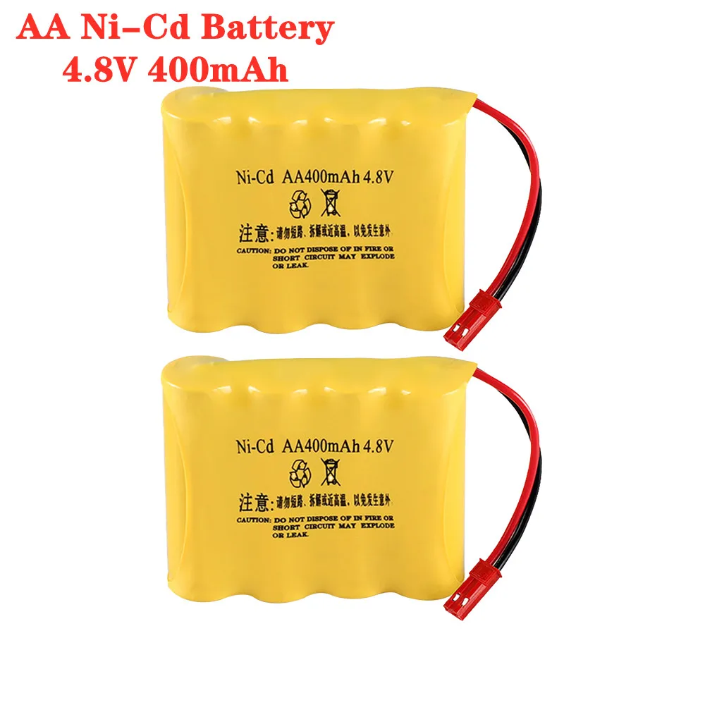 AA 4.8v 400mah Ni-Cd Battery Rechargeable Battery For Huanqi RC Tank 508 550 rc Car Hq 611 605 Ect 2pcs/Lot 4.8v 400mah Battery