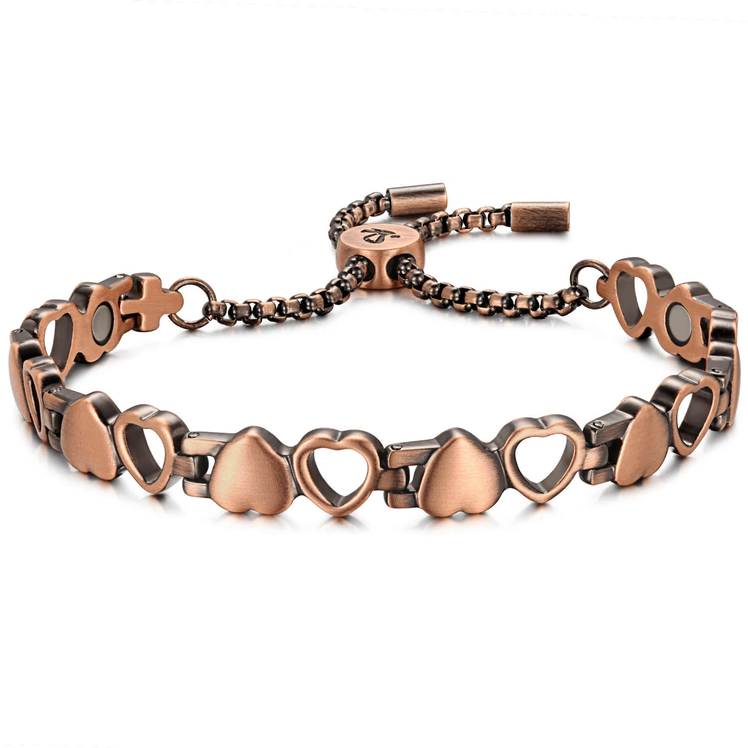 Rainso Luxury Copper Bracelet For Woman With Magnet Health Care Elements Bracelet Viking Fashion Hand Chain Lover Girls Jewerly