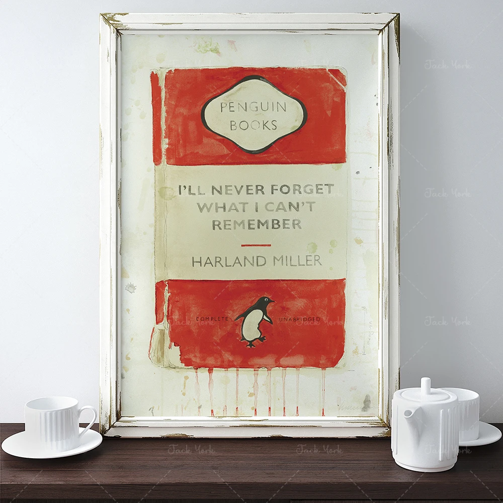 Harland Miller I'll never forget what I can't remember, Penguin Books Print, High Quality Printable Wall Art