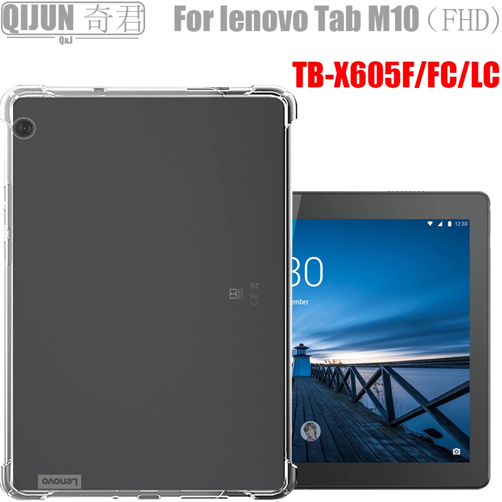 

Tablet case for Lenovo Tab M10 FHD REL 10.1" Silicone soft shell TPU Airbag cover Transparent protection bag for TB-X605 FC LC