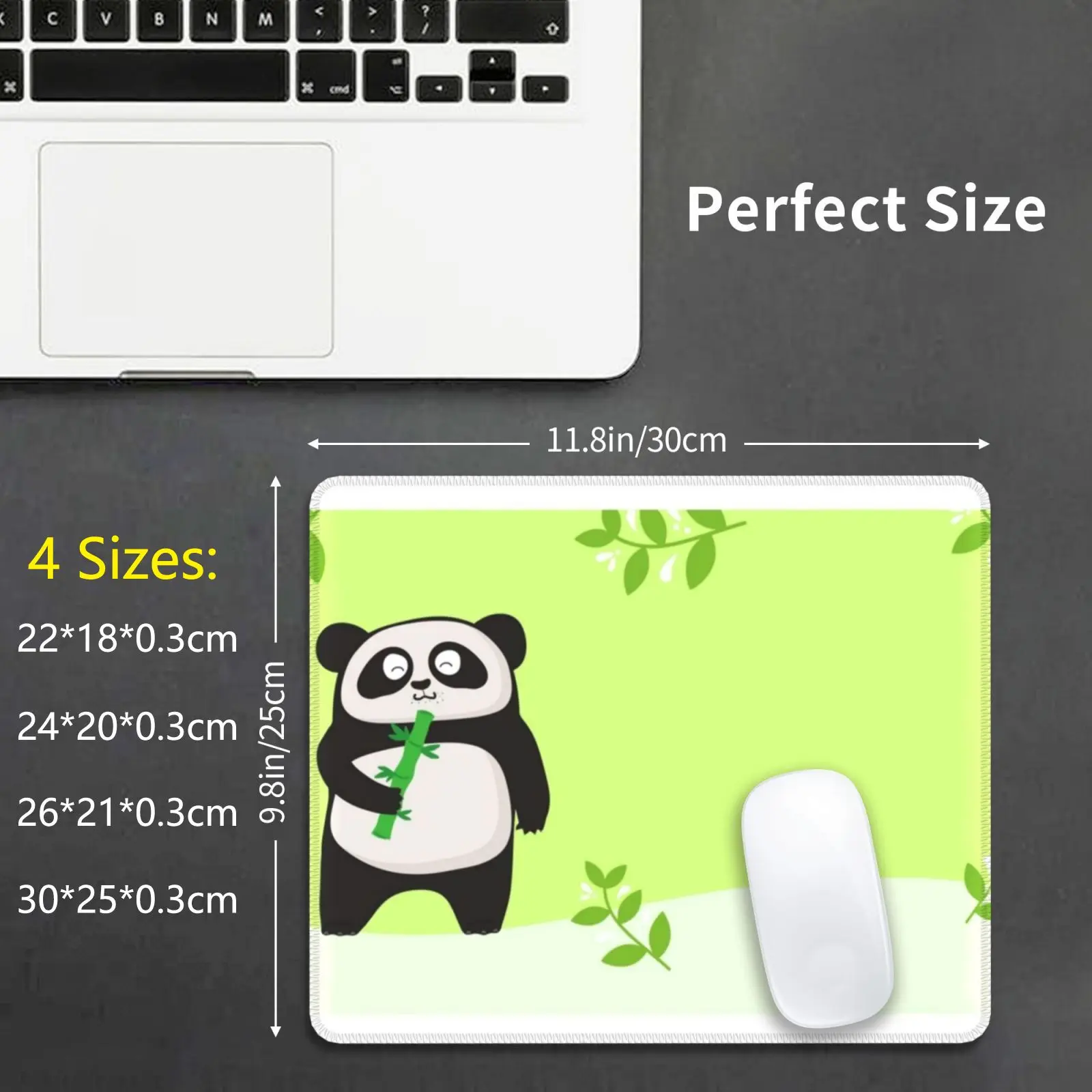 Panda Green Background Mouse Pad DIY Print Panda Panda Pandas Love Panda Cute Panda Baby Panda