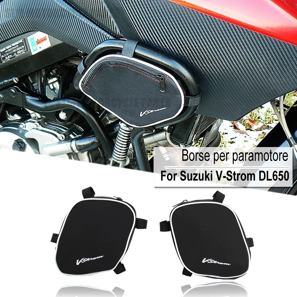 

New A pair crash bar bags for Suzuki V-Strom DL650 VStrom dl650 dl 650 2004-2011 2010 2009 Motorcycle Accessorie Waterproof Bag