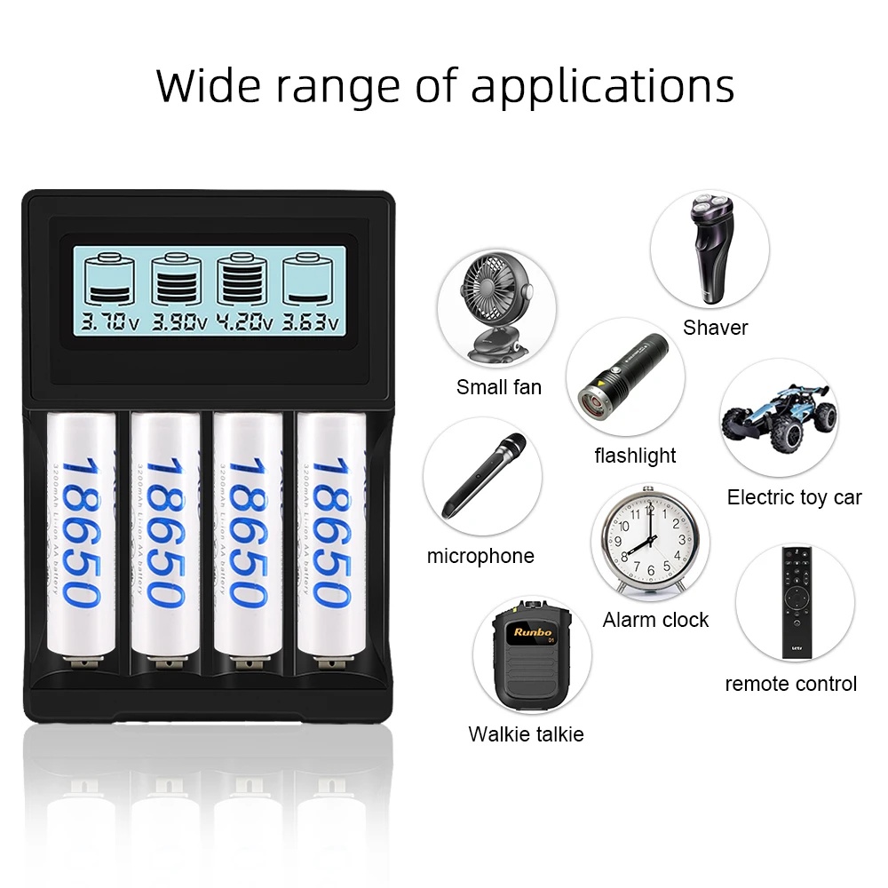 18650 bateria 3.7V 3200mAh akumulator litowo-jonowy na światło flash Led bateria 18650 bateria hurtowa + ładowarka USB na 18650