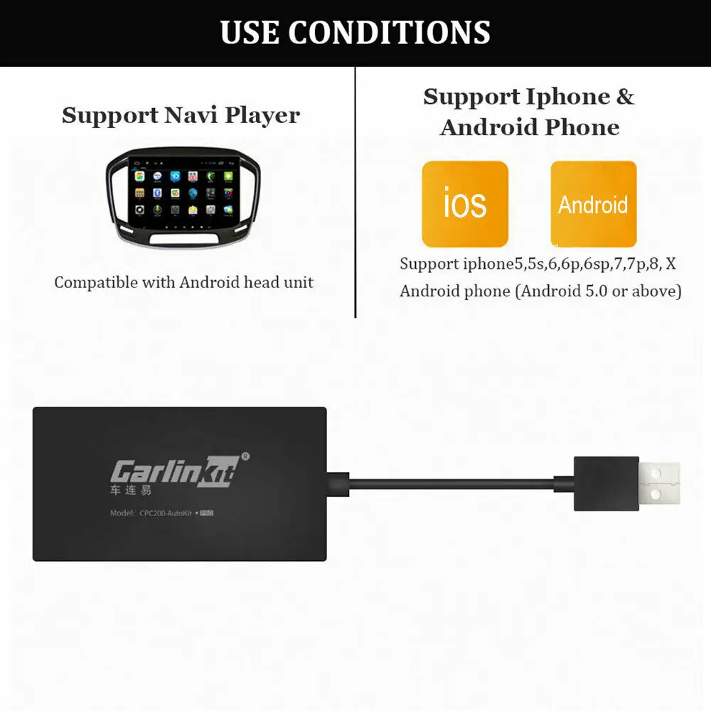 Carlinkit-مفتاح ذكي لاسلكي Carplay Dongle USB صغير Carplay ، لنظام Android Auto ، مشغل ، ملاحة ، جديد