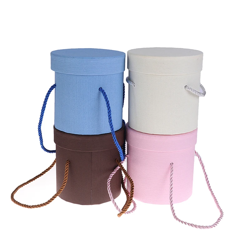 1 PC ดอกไม้กล่องกระดาษถือถังของขวัญกล่องบรรจุภัณฑ์กล่องของขวัญ Candy Bar งานแต่งงานของขวัญเก็บกล่อง
