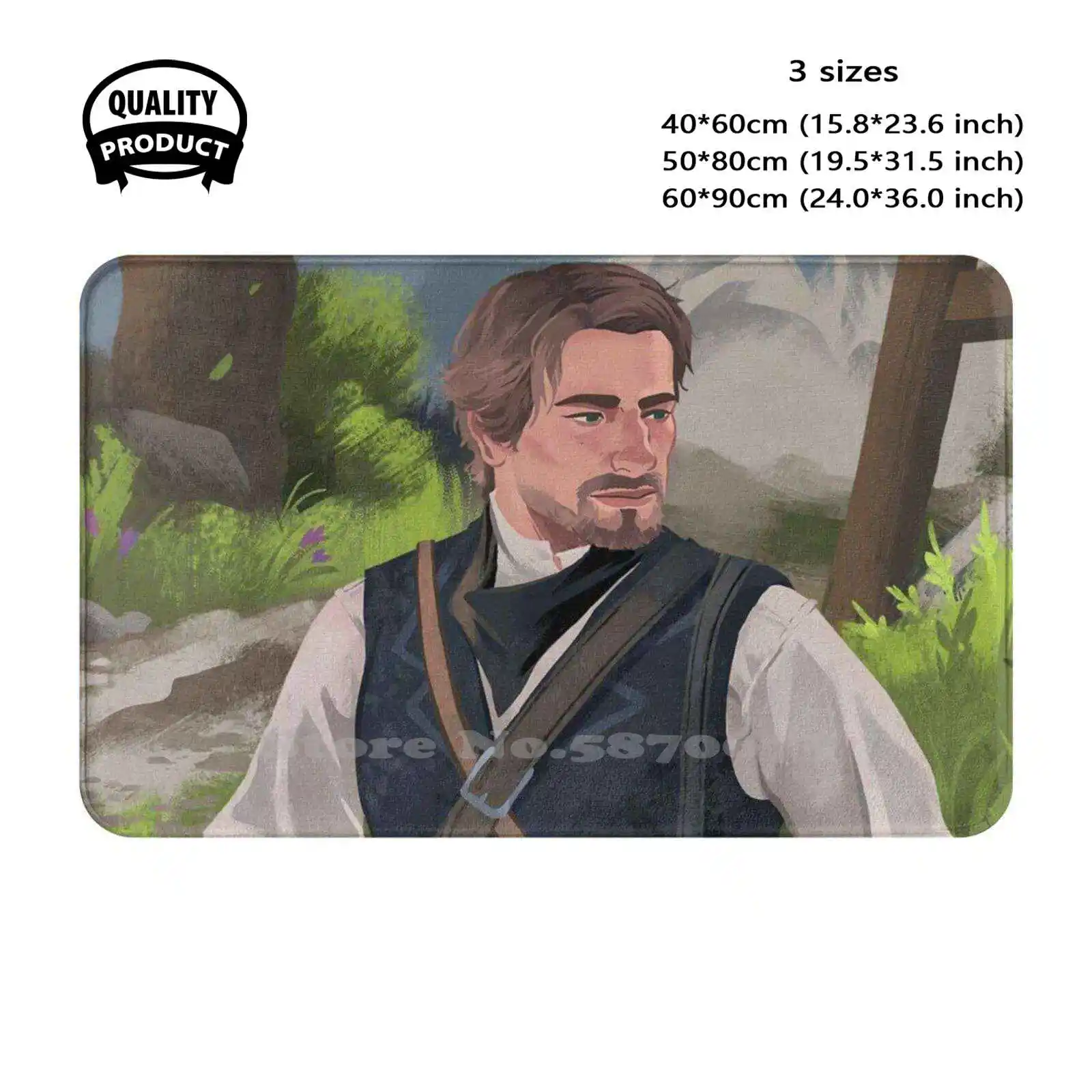 Rdr - Arthur Soft Cushion Home Carpet Door Mat Car Rug Redemption Arthur Morgan Lonely Cowboy Fan Art Fanart Games Cartoon