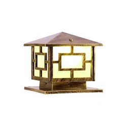 Popular Europe Square Pillar Lamp Outdoor Retro Waterproof Column Light Garden Balcony Villa Community Corridor Chapitar Lamps