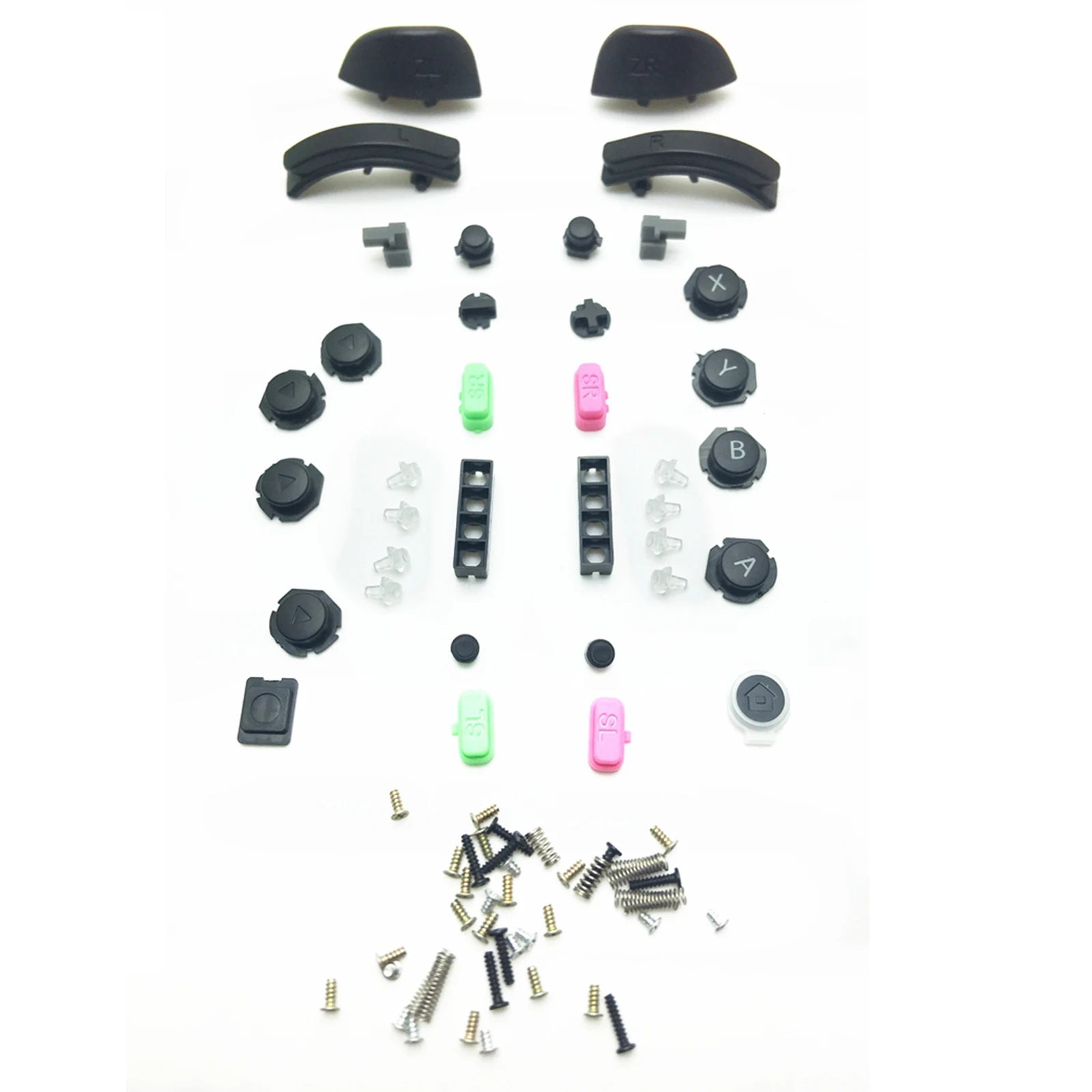 Reemplazo de mango completo A B X Y, botones, tornillos para Nintendo Switch NS Joy Con, controlador de juego, Botón izquierdo Y derecho, accesorios