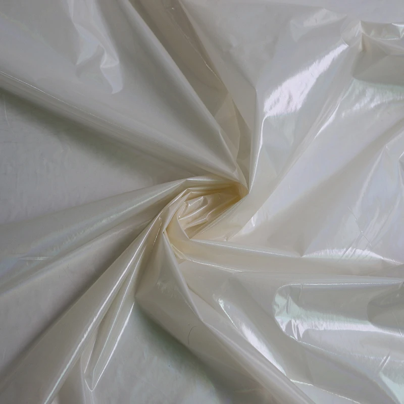 100cm*145cm Quality Thin Light Weight Nylon Fabric High Dense Laser Shiny Taffeta Material For Winter Jacket