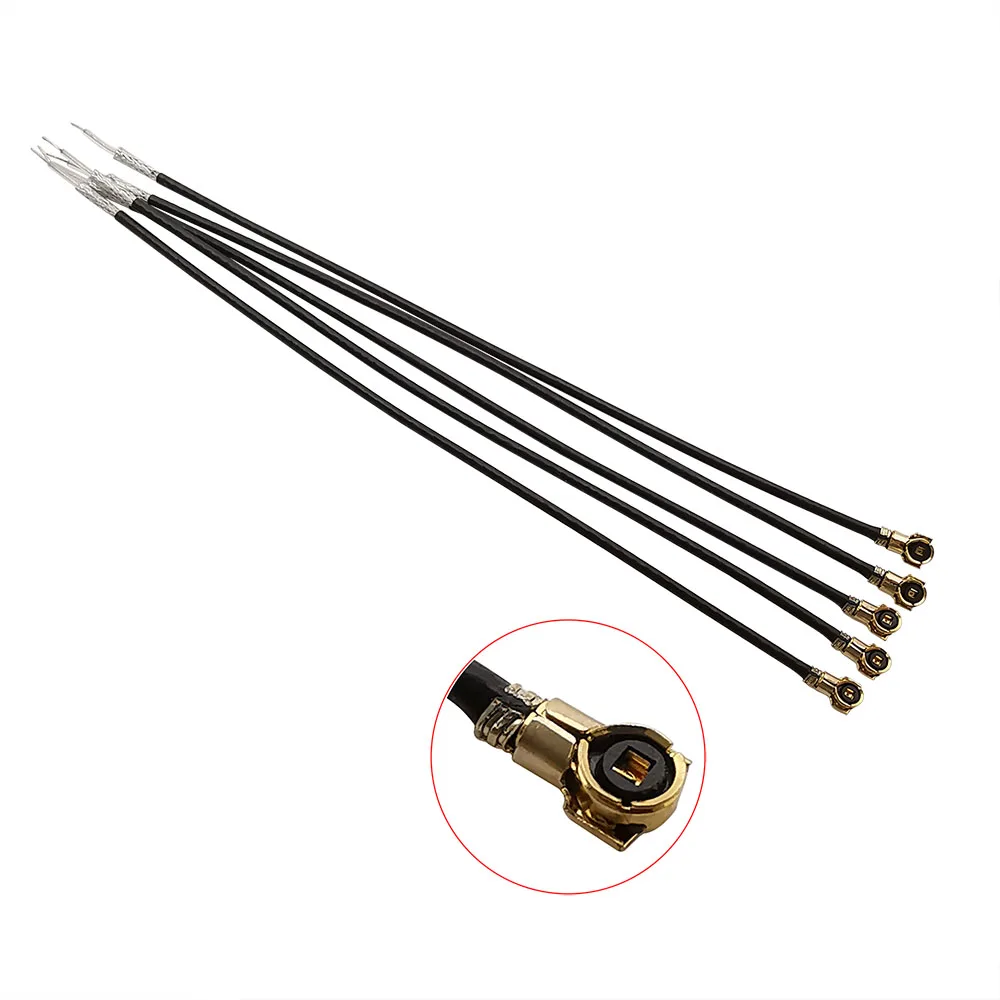 5 Pz MHF4 IPX U.fl 0.81mm RF Pigtail Cavo Ponticello Coassiale Saldatura OD 0.81 Estensione per PCI WIFI Card router wireless