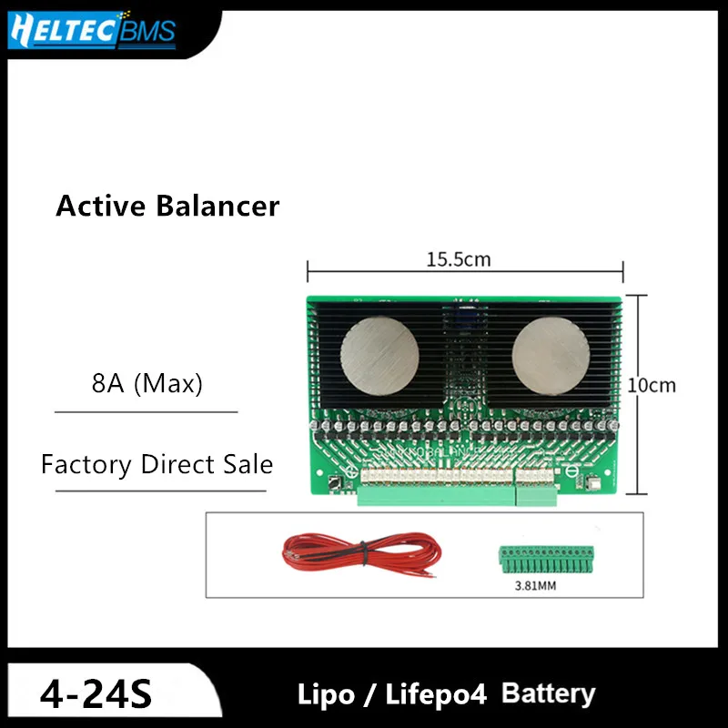 

Heltec 4-24S 8A Active balancer/ Active Equalizer Lifepo4/Lipo Battery Energy Capacitor 8S 10S 12S 16S 20S