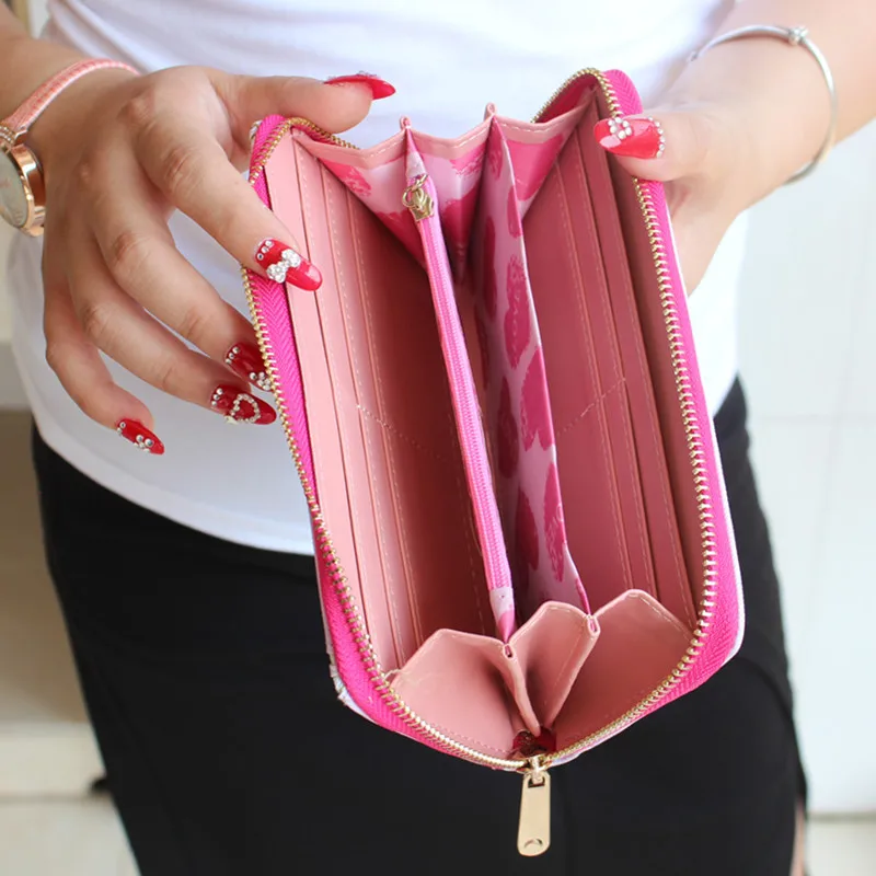 Kawaii Sailor Moon Designer Leather Long Wallet Women Japanese Fashion Brand Lady Zipper Purse Lovely Handbag Clutch Female D280