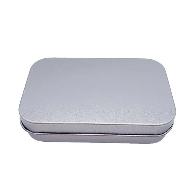 Wholesale plain silver tin box,rectangle tea candy business card usb storage box case,200pcs/lot SN2089