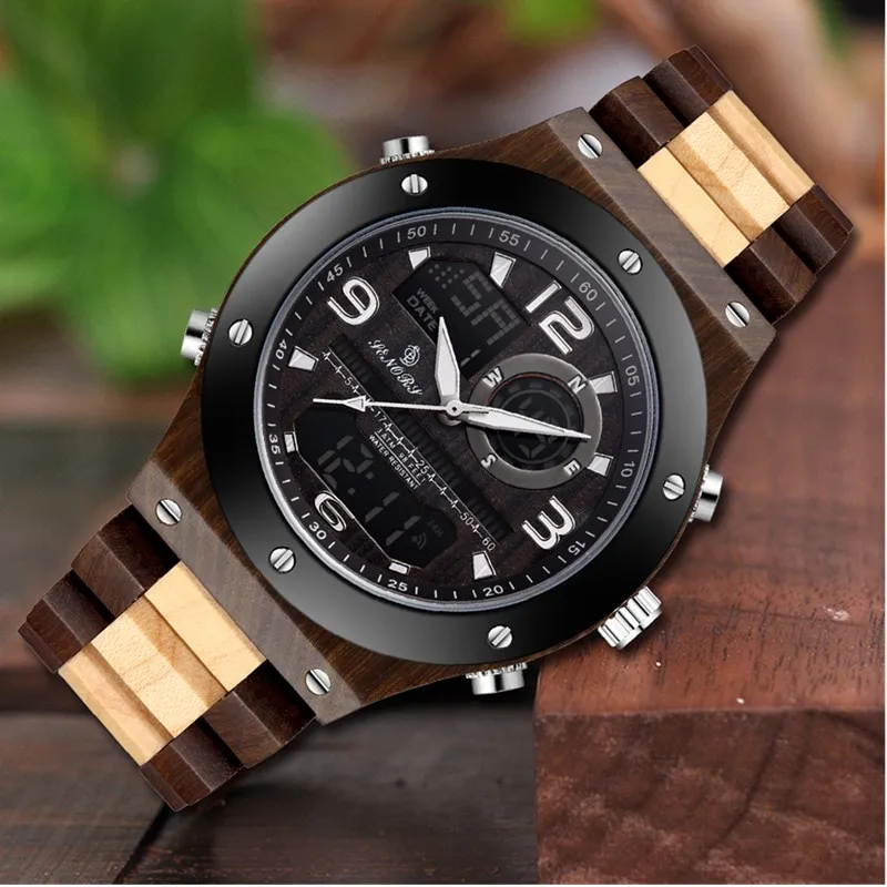 

Gorben Business Men's Watch Wooden Band Wood Quartz Wrist Watch Men Watches Male Clock Fashion Casual Wristwatch