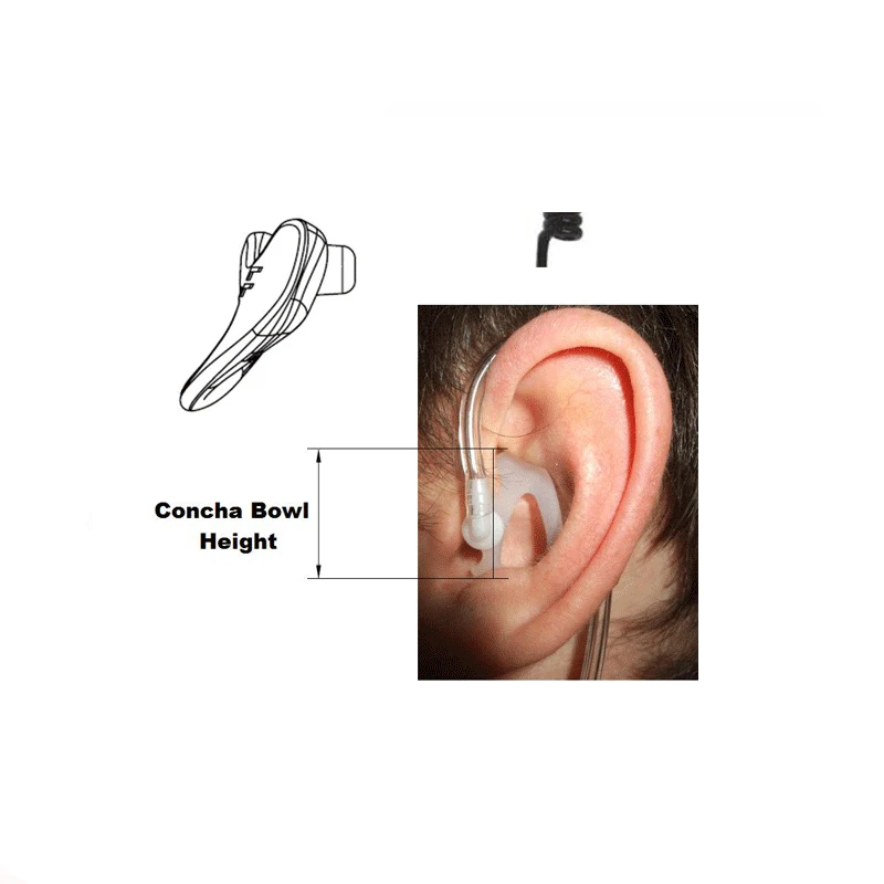 Kewnood-Oreillette en silicone pour radio bidirectionnelle, bouchon d'oreille, tube acoustique, casque