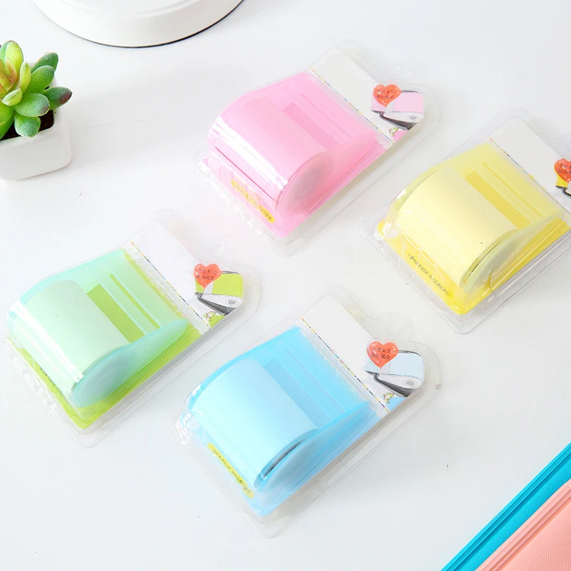 Paper Sticker Memo Pad Sticky Notes and Dispenser Stationery Material Bookmark School Supplies Scrapbook Crafts Low Tack Tape