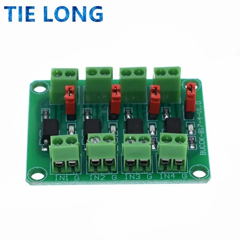 PC817 4 Channel Optocoupler Isolation Board Voltage Converter Adapter Module 3.6-30V Driver Photoelectric Isolated Module PC 817