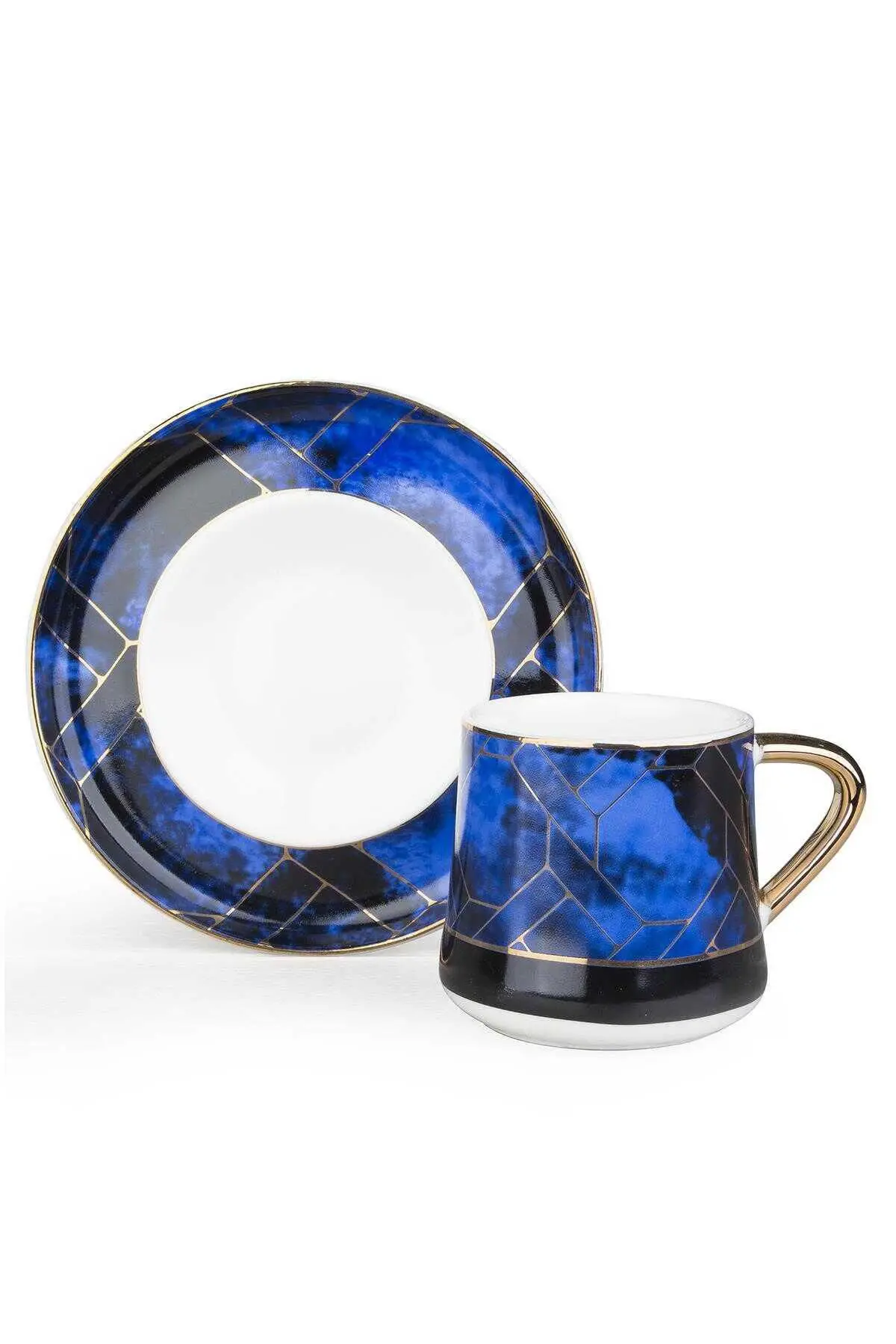 

DOLBOVI ACAR HELİNOS 6'LI PORCELAIN coffee FİNCAN KIT-DARK BLUE mug кружка coffee cup cup