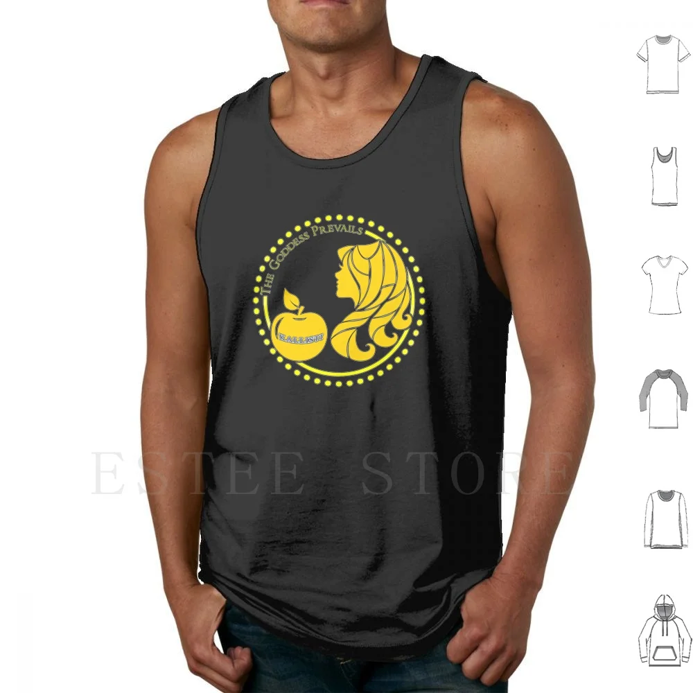 Camiseta discordian-Eris Tank Tops Chaleco Discordian Her Eyes Afire Her rasgado y rasgado y como ocultar una daga en su pecho