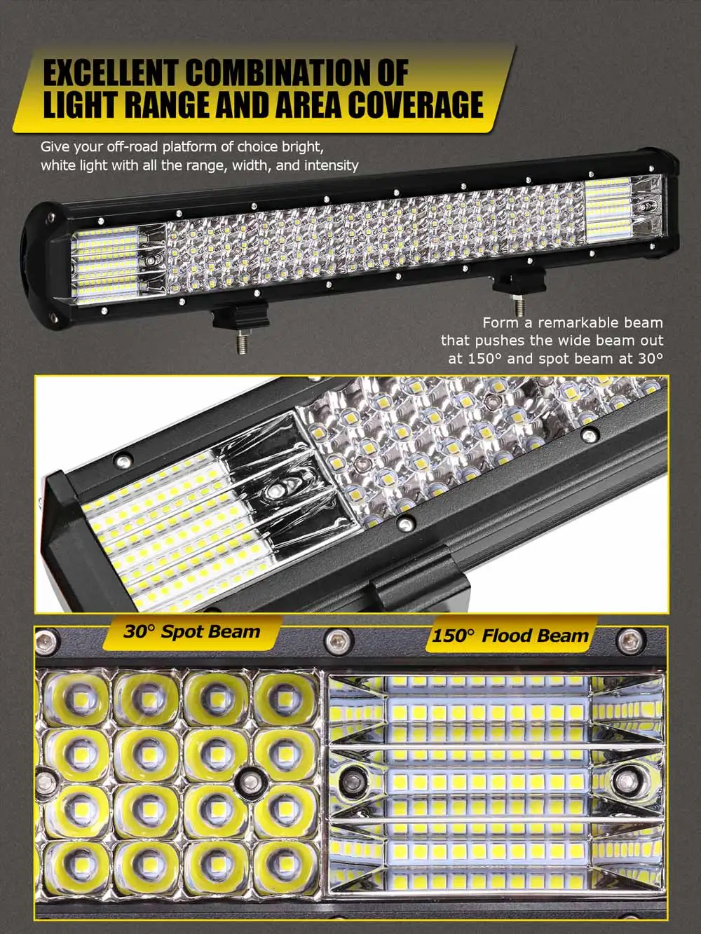 Hello Eovo Led Bar 4 / 7 / 12 / 20 / 22 / 28 / 36 Inch Led Licht bar Rijden Offroad Boot Auto Tractor Truck 4X4 Suv Atv 12V 24V