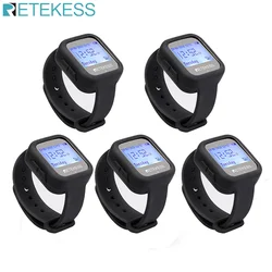 Retekess-Récepteur de montre étanche sans fil TD106, clavier de restaurant, système d'appel WaCla, 433MHz pour le service client 73, 5 pièces