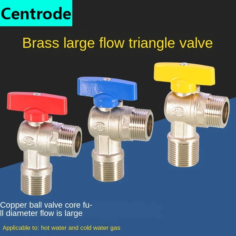 Large flow angle valve special for gas water heater1/2IN 3/4IN full open diameter ball core hot and cold water stop valve switch