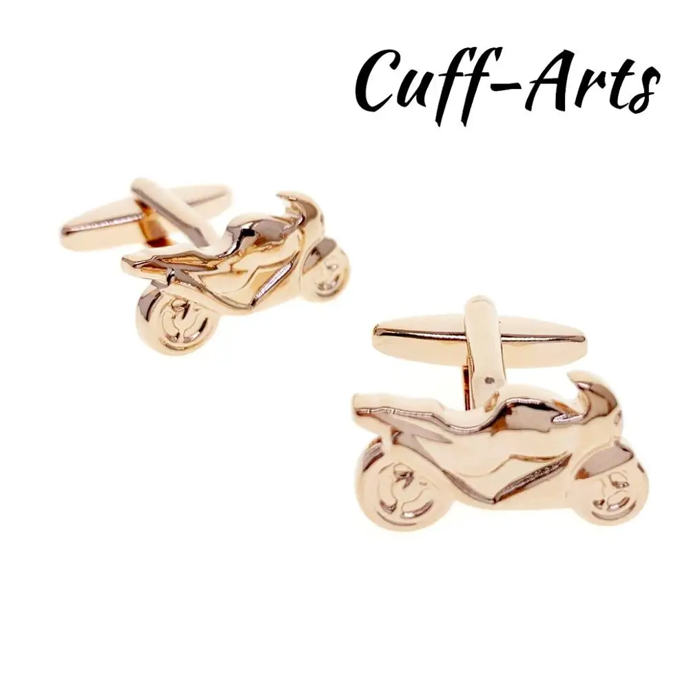 Cufflinks for Men Sports Motorbike Cufflinks Rose Gold Gifts for Men Gemelli Gemelos Spinki by Cuffarts C20206