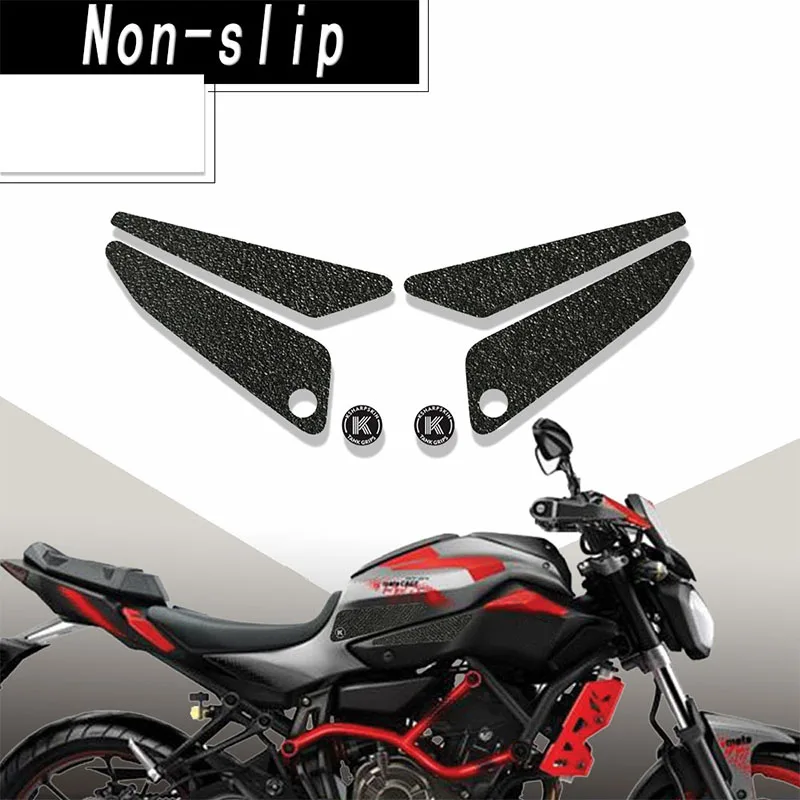 Motorcycle Fuel Tank Non-slip stickers Traction Side Pad Knee Grip Decal Protective Stickers For YAMAHA 15-17 FZ-07