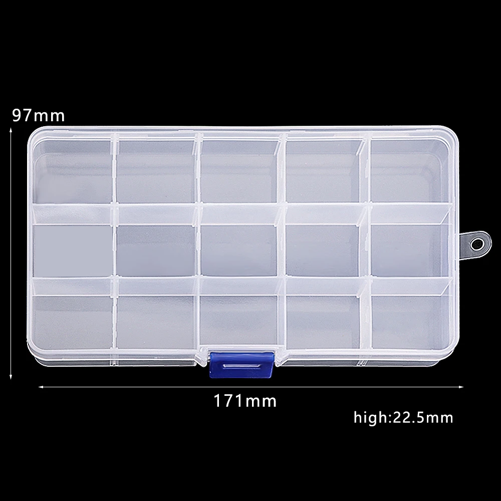 1 個透明ネイルアート空の収納ケースボックスラインストーン宝石 DIY ジュエリーアクセサリープラスチックオーガナイザーボックスマニキュアツール
