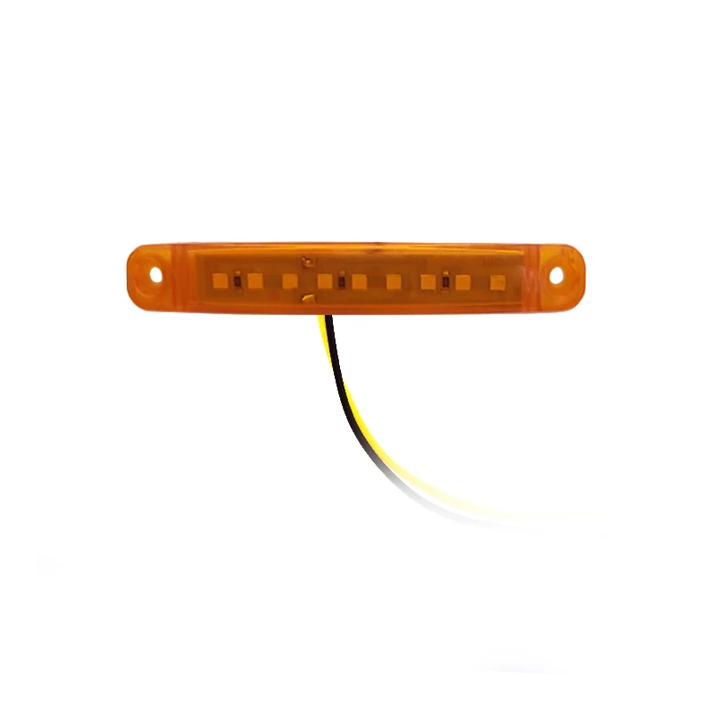 10PCS Signal Lamp 9 LED Light Oval Clearance Trailer Truck Lorry Caravan Orange LED Side Marker Indicator Lamp 12V 24V