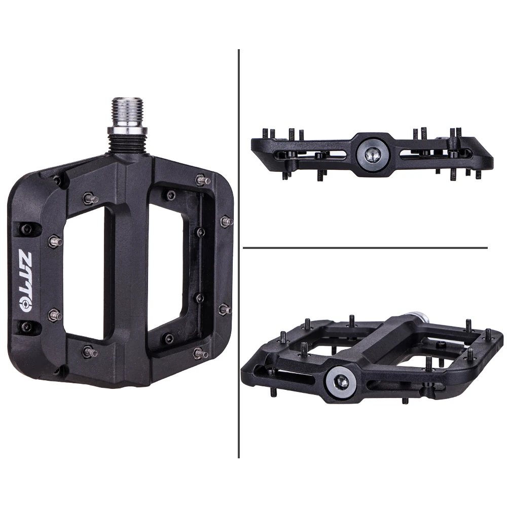 ZTTO MTB Lager Ultraleichtes Flachpedal Chester XC Race AM Mountain BMX Gesicht Anti-Rutsch Big Foot DU Buchse Nylon Kunststoff Fahrrad – Detail 3