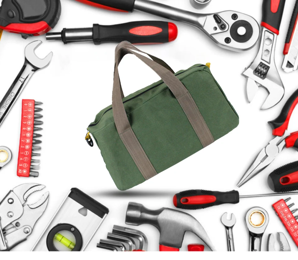 Wartungswerkzeugtasche, große Kapazität, tragbar, stark, langlebig, wasserdicht, Oxford, multifunktionale Aufbewahrungstasche für Handwerkzeuge – Detail 3