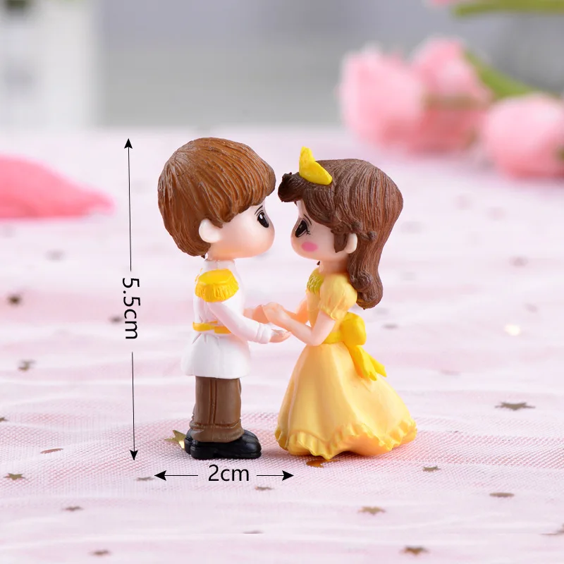 2 Pcs Cartoon Personality Little Prince Princess Couple Creative Couple Ornaments Gift Decoration Accessories