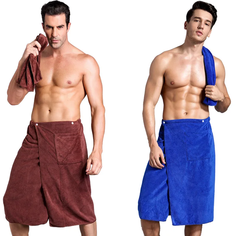 Fashion Man Wearable Magic Mircofiber Bath Towel With Pocket Soft Swimming Beach Bath Towel Blanket Toalla De Bano -30