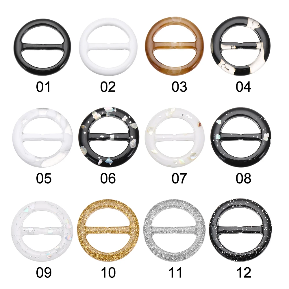 1pcs New round flower resin belt buckle for women T-shirt dress decorative buckle crafts garment accessories DIY Crafts Garment