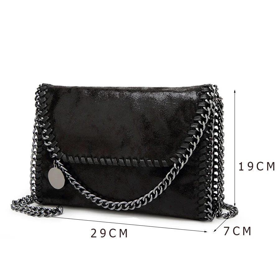 Bolso cruzado con solapa pequeña para mujer, bandolera de un hombro con cadena, informal, a la moda, novedad