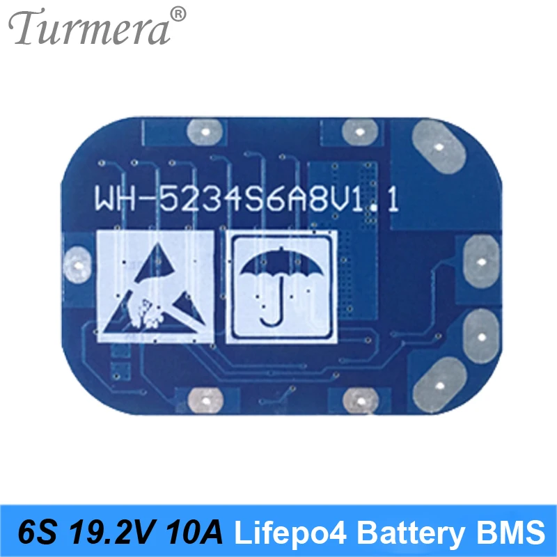 Placa de protección de batería de hierro y litio 6S 10A 19,2 V 21,6 V 32650 32700 LiFePO4 BMS para batería de destornillador y batería de bicicleta eléctrica