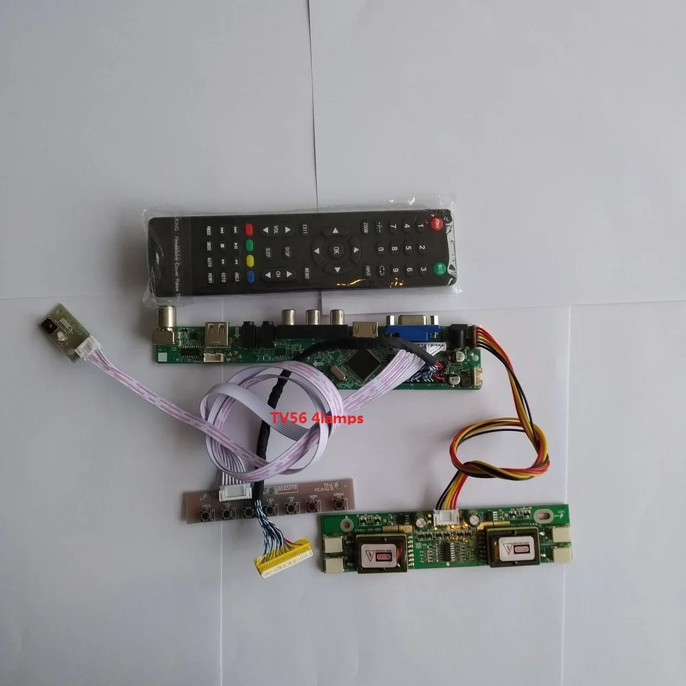 

for M170EG01 V8 VGA AV Digital Signal 30pin New LCD Controller Driver Board 4 lamps 1280X1024 17" TV USB kit Module