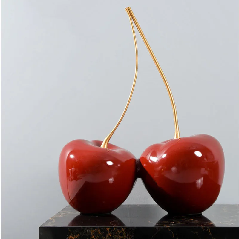 Creative Red White Black Cherry Large 68cm Statue Soft Decor House Sales Office Living Room Entrance Modern Art Decor Ornaments