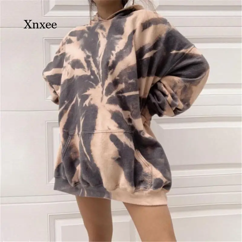 

Autumn/winter Ladies Hoodie Sweater Loose Tie Dye Ladies Autumn/winter Hoodie Casual Streetwear Retro Hoodie