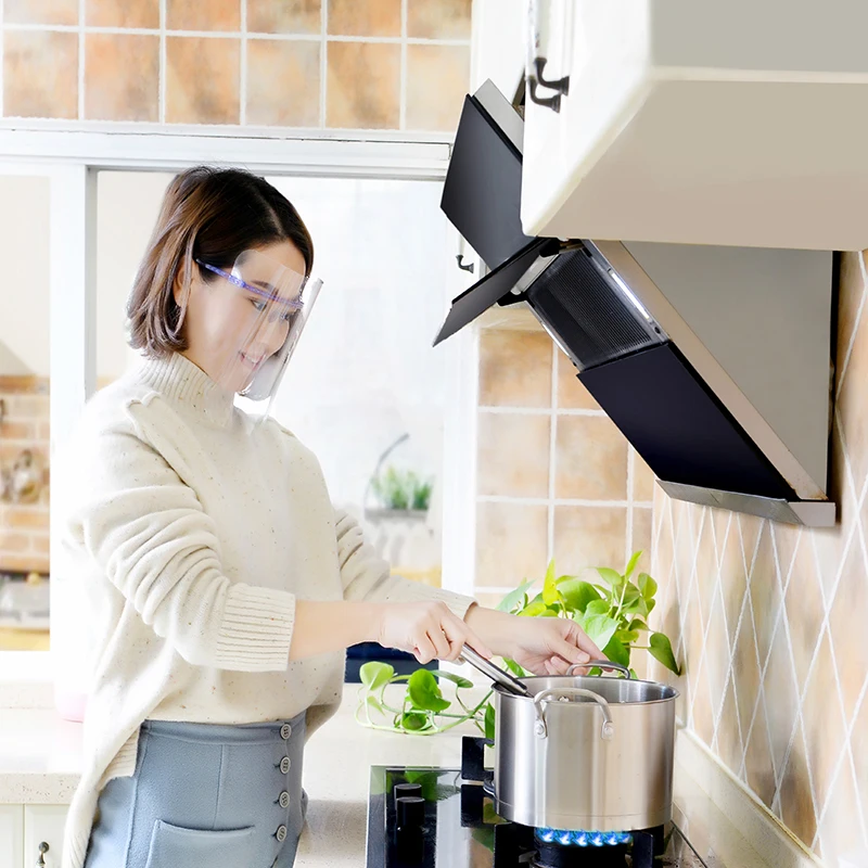 PROVIDE1 PCS stents + 2PCS The New kitchen Mask Oil splashes Liquid splash Protective mask Anti-fume High temperature Mask