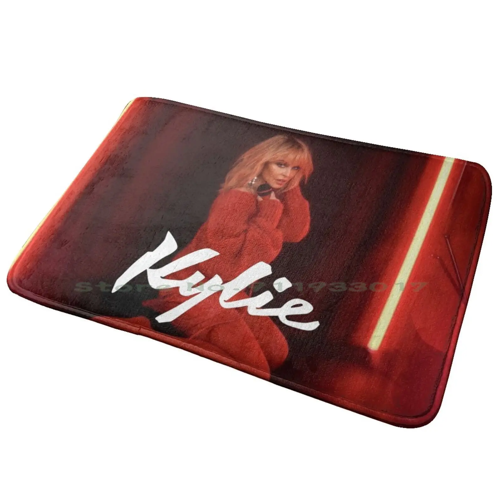 Kylie Red Entrance Door Mat Bath Mat Rug Koreans Korean Americans South Korea Seoul Kimchi Bulgogi Hangul Dmz Taekwondo Taekwon