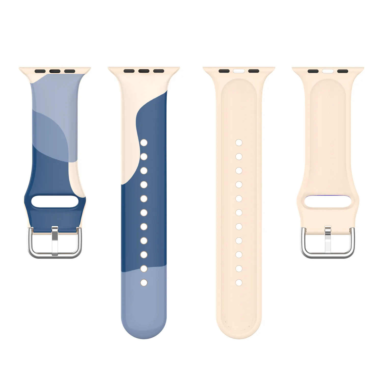 Pulseira de silicone modelado para apple watch band 45mm 41mm 44mm 40mm pulseira cinto correa iwatch série 6 5 4 se 7 cinta