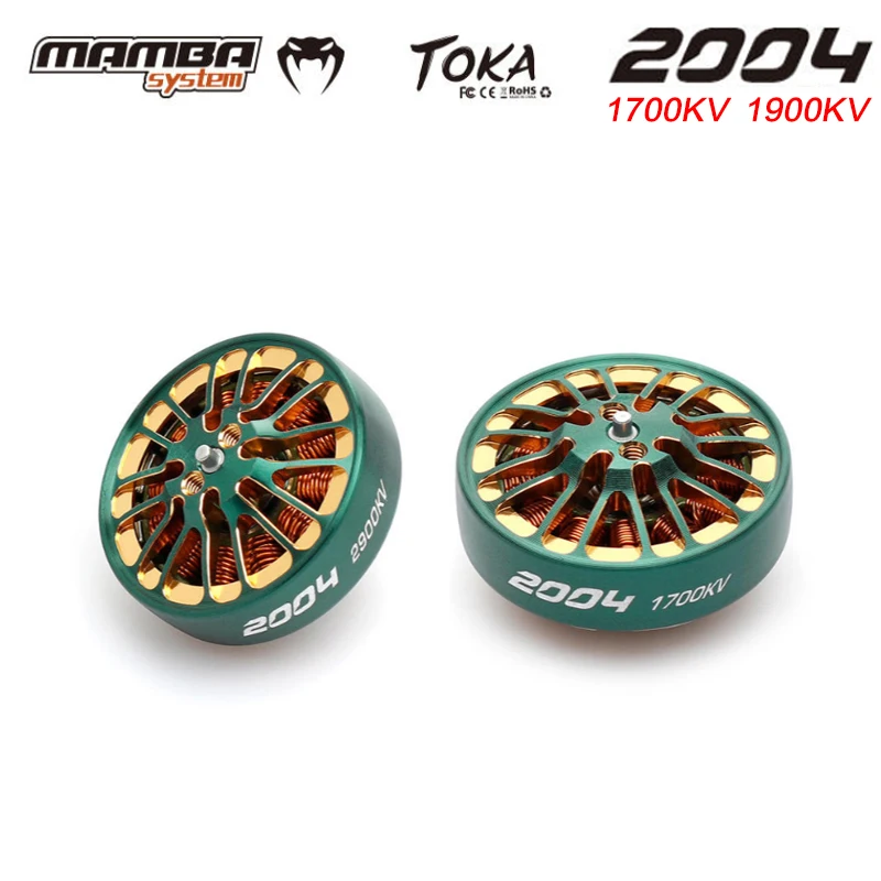 DIATONE MAMBA TOKA 2004 1700KV/2900KV Brushless Motor Racing Motor Green For Racing 3-5inch Toothpick Micro Range Drones RC FPV