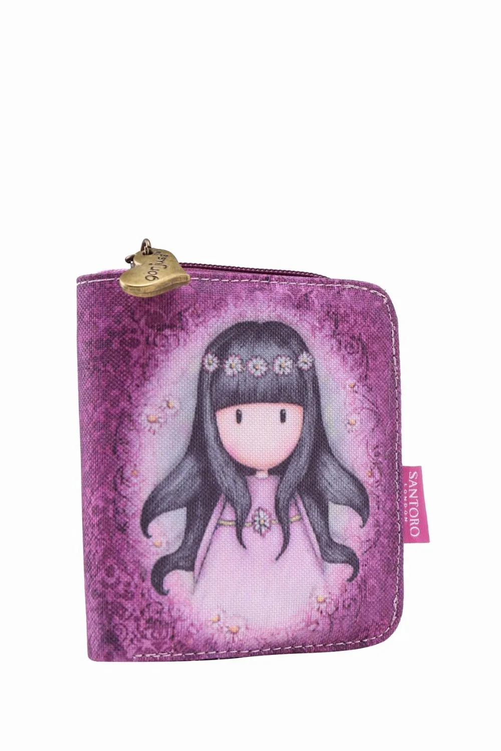 

Cartoon young girl wallet, card package