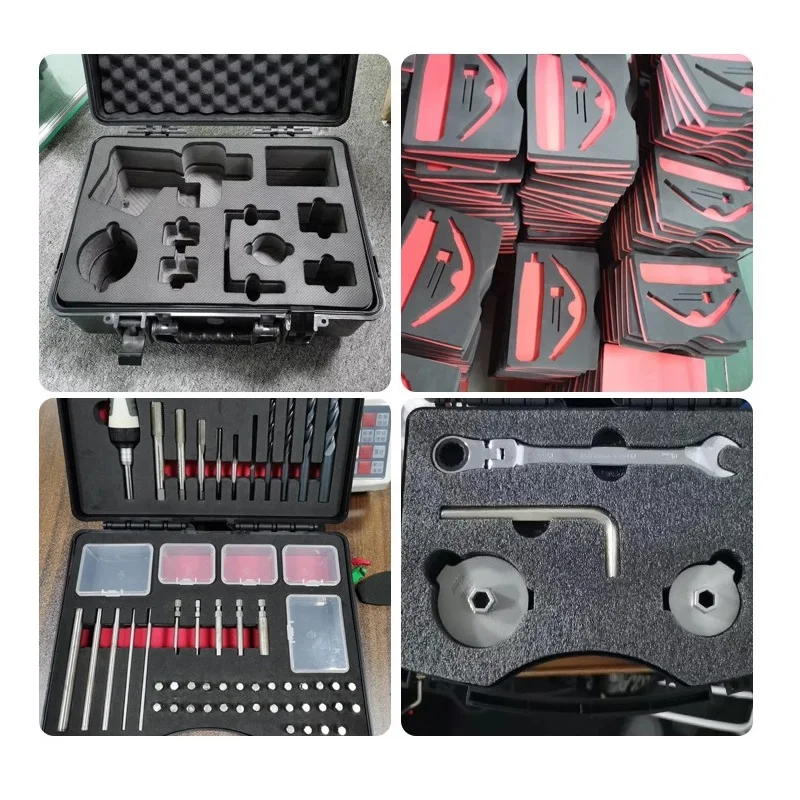 Valigia per cassetta degli attrezzi professionale con Spong custodie Complete per cassetta degli attrezzi custodia per attrezzi in plastica portatile strumento per attrezzature di sicurezza