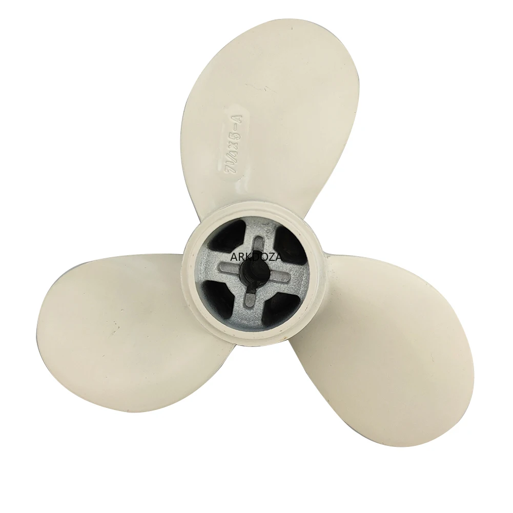 ARKDOZA 3 Blade 2HP 7 1/4X5-A Pin Drive Aluminum Propeller for Yamaha Outboard Motor